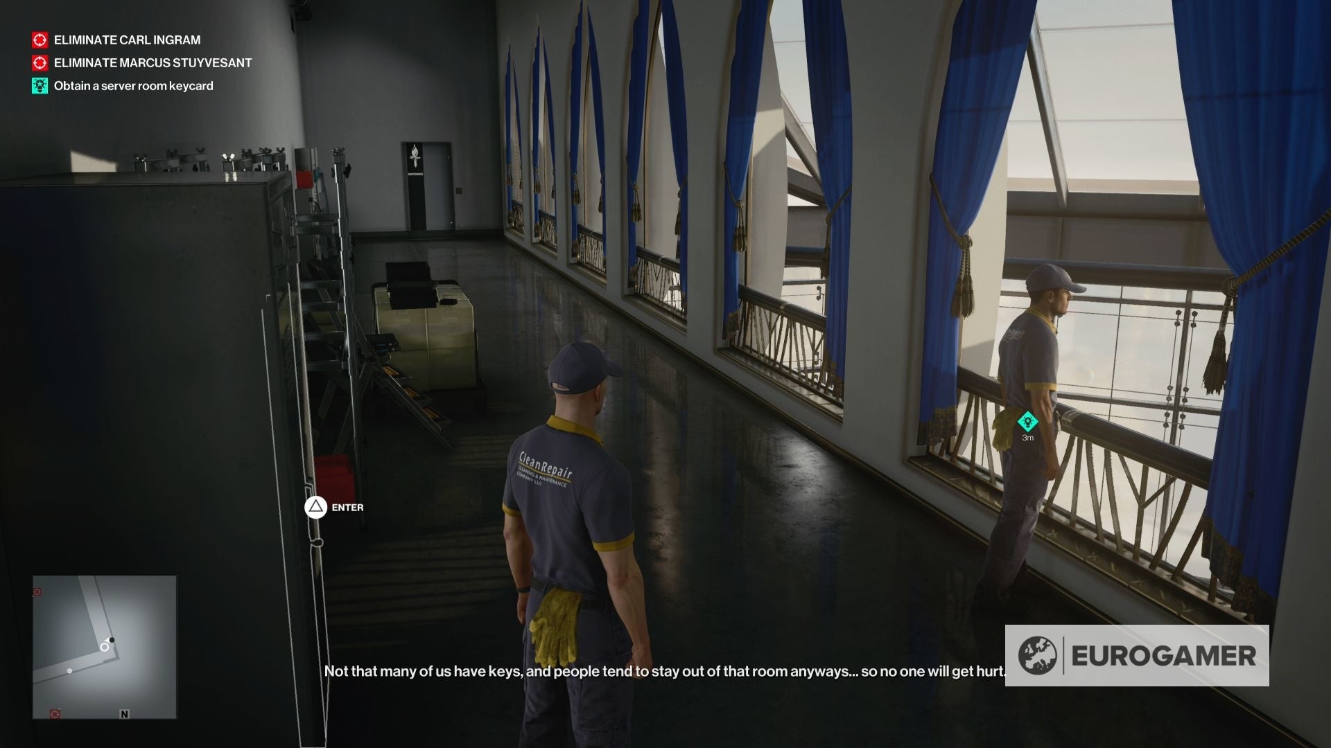 Hitman 3 server room puzzle How to acquire admin privileges and what